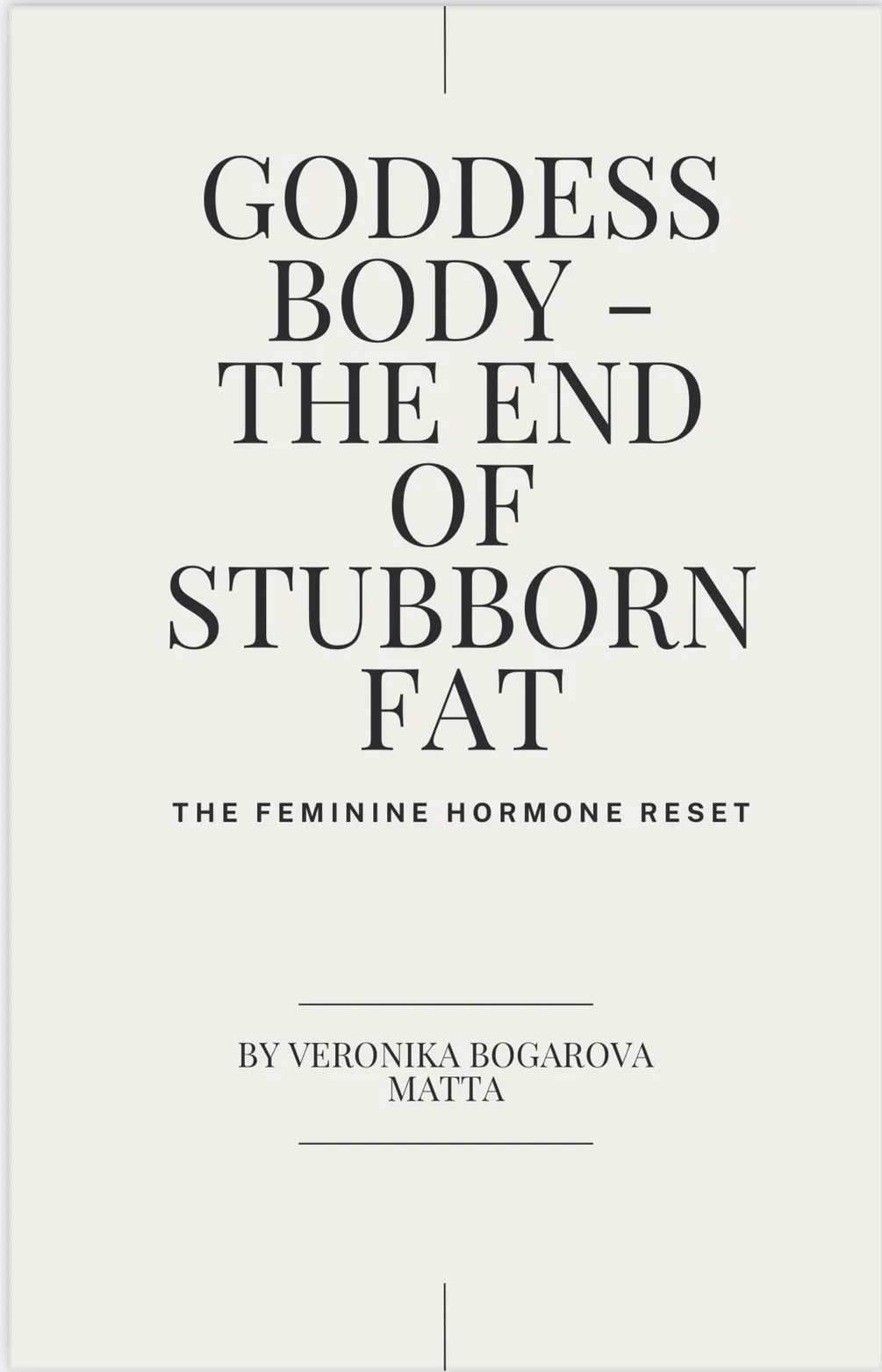 Goddess Body — The End of Stubborn Fat — cover